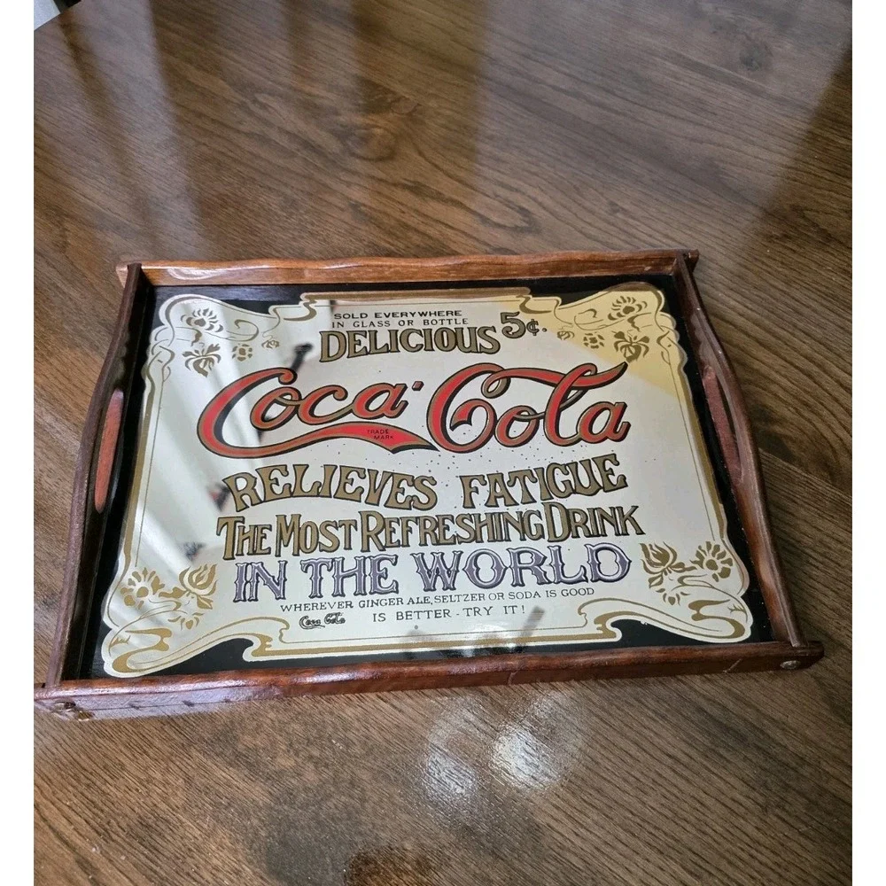 Vintage Coca-Cola‎ Mirror Serving Tray (H4) S#535